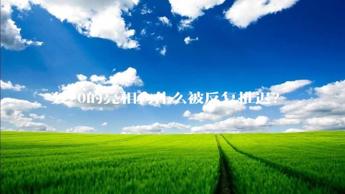 轰20的亮相为什么被反复推迟？