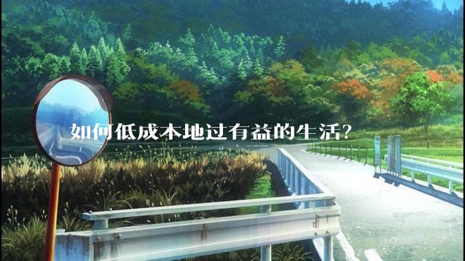 如何低成本地过有益的生活？